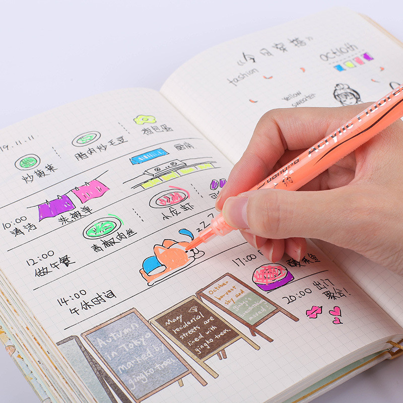 Vodootporni fluorescentni akrilni marker Diy marker album slikanje u boji Ručna olovka za račun Set markera na bazi vode