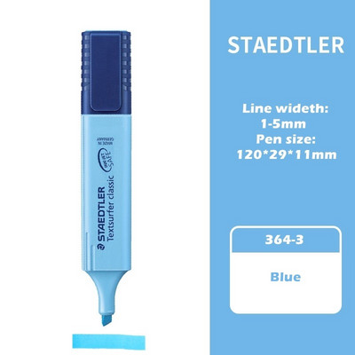 1kom STAEDTLER Textsurfer Classic 364 Olovka za označavanje 1-5 mm Marker u boji Spot Liner Highlight za papirnati faks Paint Crtež F110