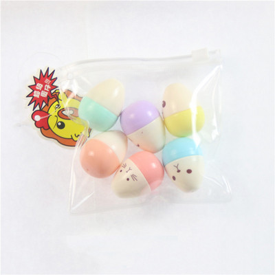 6 gab. Mini Smile Egg Candy Banānu marķieris Pildspalvas Marķieris Pildspalva Jauki Kancelejas Materiāls Escolar Papelaria rakstīšanas skolas piederumi