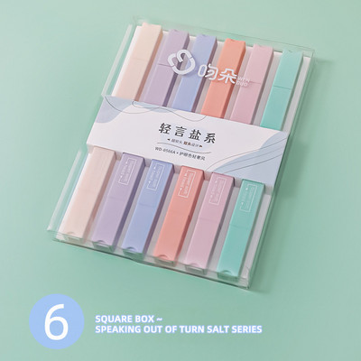 6 τεμ./σετ Διπλή κεφαλή Στυλό επισήμανσης Μαρκαδόρος Στυλό DIY Φωτογραφικό άλμπουμ Εφημερίδα στυλό φθορισμού Σχολική γραφική ύλη για φοιτητές