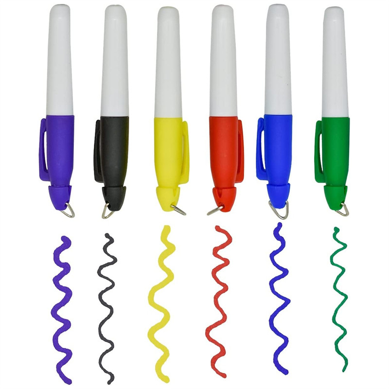 12GB Mini pastāvīgie marķieri Daudzkrāsaini golfa bumbu marķieri ar golfa atslēgu piekariņu klipiem medmāsu žetonu gredzenu skolai ārā