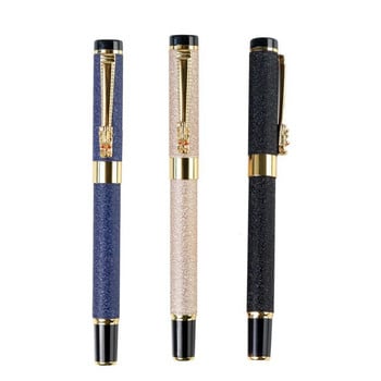 Σχεδιασμός μόδας Full Metal Roller στυλό γραφείου Business Men Dragon Crystal Signature Signature Signature Buy 2 Αποστολή δώρου