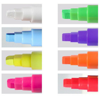 1PC нов креативен флаш цветен изтриваем маркер за флуоресцентни химикалки табела течен маркер канцеларски тебешир O0U2