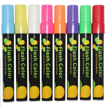 1PC нов креативен флаш цветен изтриваем маркер за флуоресцентни химикалки табела течен маркер канцеларски тебешир O0U2