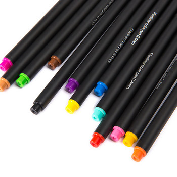 Mini 12/24Pcs Fineliner Brush Set Station Graffiti Art Marker Drawing Ink Colors Pen Liner Caligraphy Finecolour Pencil Stationery