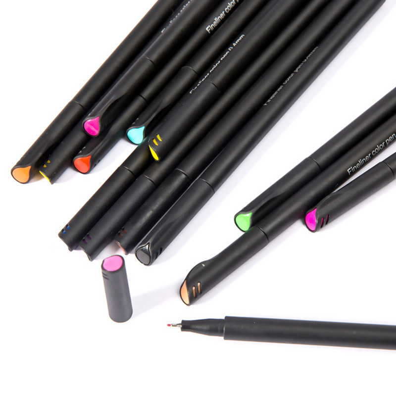 Mini 12/24Pcs Fineliner Brush Pen Set Graffiti Art Marker Crtanje Tinta Boje Pen Liner Kaligrafija Finecolour Pencil Printes