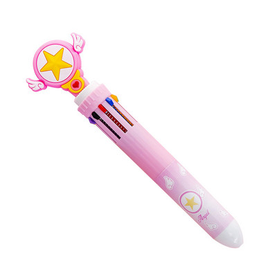 10 krāsu 1 krāsu lodīšu pildspalva, multfilma studentu Scrapbooking pildspalva Unicorn daudzkrāsu preses lodīšu pildspalva Korejas kancelejas piederumi