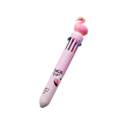 10 krāsu 1 krāsu lodīšu pildspalva, multfilma studentu Scrapbooking pildspalva Unicorn daudzkrāsu preses lodīšu pildspalva Korejas kancelejas piederumi