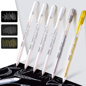 5PCS Bijela gel olovka Highlighter olovka 0,8 mm Kreativno slikanje Umjetnički markeri Markeri za skiciranje manga Set za crtanje Pribor za pisanje