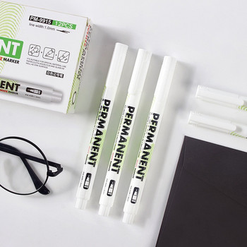 5PCS Бяла гел химикалка Highlighter Pen 0,8 mm Творчески маркери за рисуване Маркери за скициране на манга Комплект за рисуване Канцеларски материали