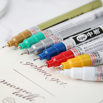 1 бр. Писалка с игла за боядисване 8 цвята Fineliner Мека четка Micron Art Markers Химикалки за скициране Японски канцеларски принадлежности за изкуство