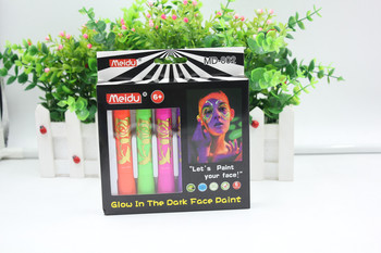 Creative Cool Halloween Glow In The Dark Face Black Light Paint Uv Neon Face Body Paint Crayon Kit Fluorescent Makeup Marker