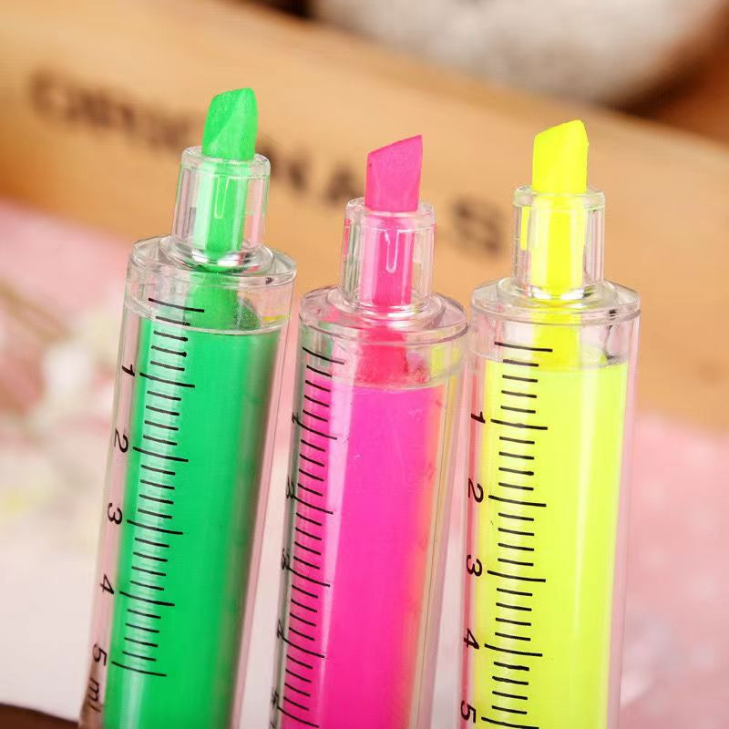 6 buc Asistentă Pen Noutate Highlighter Pen Papetărie Seringă Highlighter Fluorescent Ac Tube Acuarela Nite Writer Pen