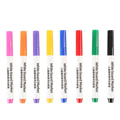 1/4/8/12 gab Burvju ūdens gleznošanas pildspalva Burvju ūdens peldoša dzēšama peldošā pildspalva Baltā tāfele Krāsaini marķieri Rotaļu pildspalva