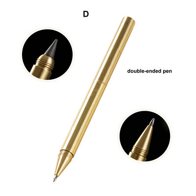 Medená sada hrotov Eternal Pencil Tip Set Creative Unlimited Writing Metal Ink Pen Office School Pomôcky Papiernictvo Obojstranné pero