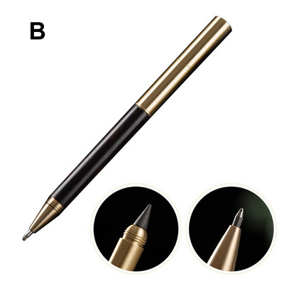 Medená sada hrotov Eternal Pencil Tip Set Creative Unlimited Writing Metal Ink Pen Office School Pomôcky Papiernictvo Obojstranné pero