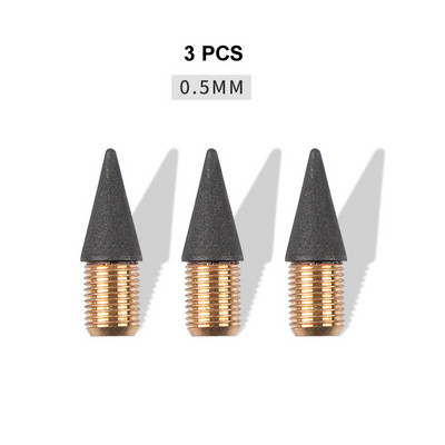Medená sada hrotov Eternal Pencil Tip Set Creative Unlimited Writing Metal Ink Pen Office School Pomôcky Papiernictvo Obojstranné pero