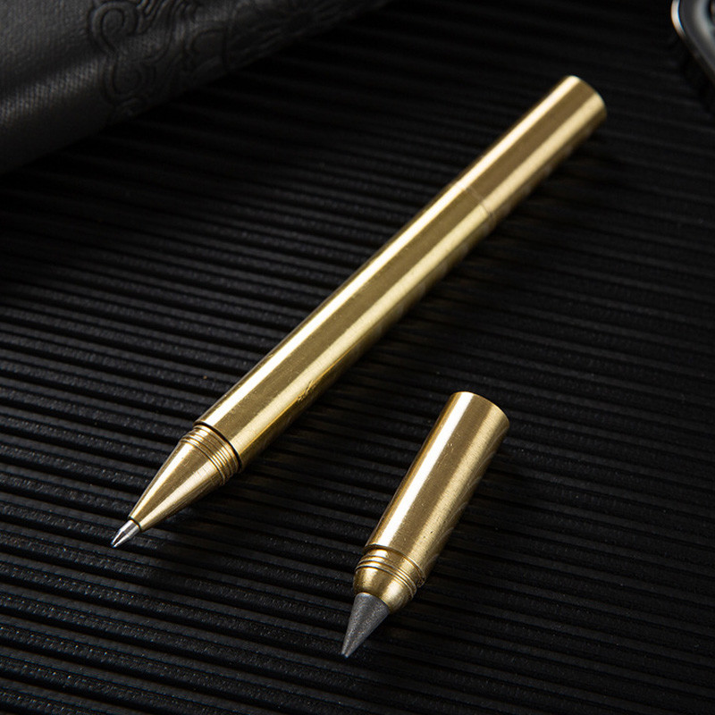 Medená sada hrotov Eternal Pencil Tip Set Creative Unlimited Writing Metal Ink Pen Office School Pomôcky Papiernictvo Obojstranné pero