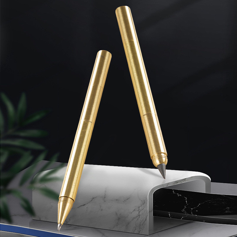 Medená sada hrotov Eternal Pencil Tip Set Creative Unlimited Writing Metal Ink Pen Office School Pomôcky Papiernictvo Obojstranné pero