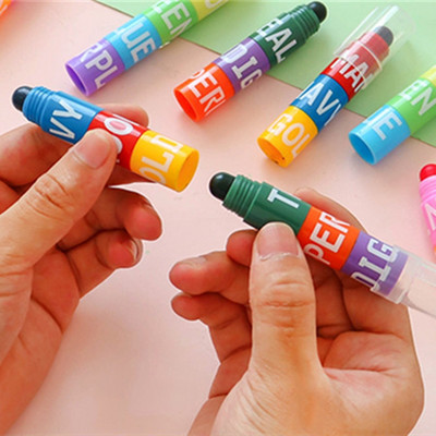 Cusătură Solid Highlighter 6-Color Bullet Retro Color Highlighter Note Pen Fluorescent Color Graffiti Pen Papetărie pentru studenți
