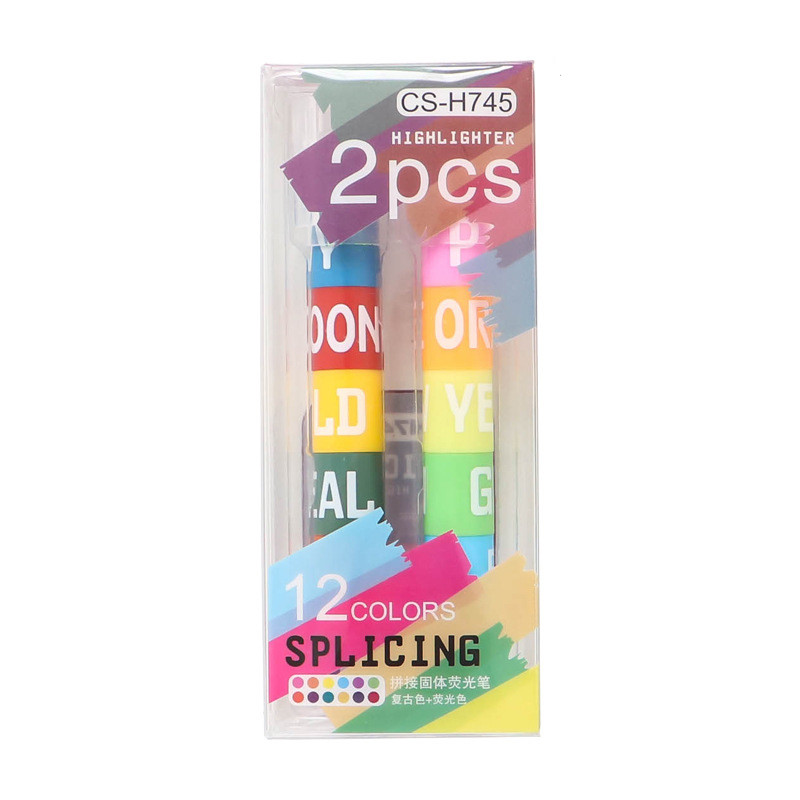 Šivanje Čvrsti Highlighter 6-Color Bullet Retro Color Highlighter Note Pen Fluorescentna Boja Graffiti Pen Studentski pribor