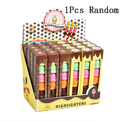 5 colorate creative înghețată în formă de evidențiere con dulce mini marker pixuri școală artă desen Kawaii consumabile papetărie coreeană