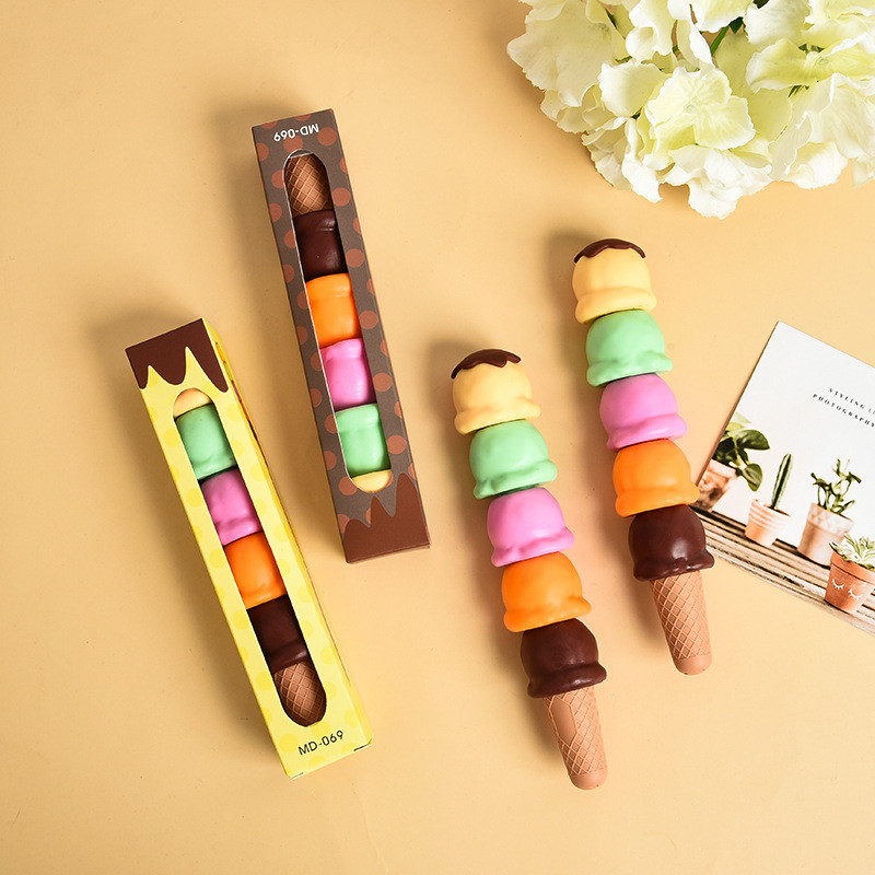 5 colorate creative înghețată în formă de evidențiere con dulce mini marker pixuri școală artă desen Kawaii consumabile papetărie coreeană