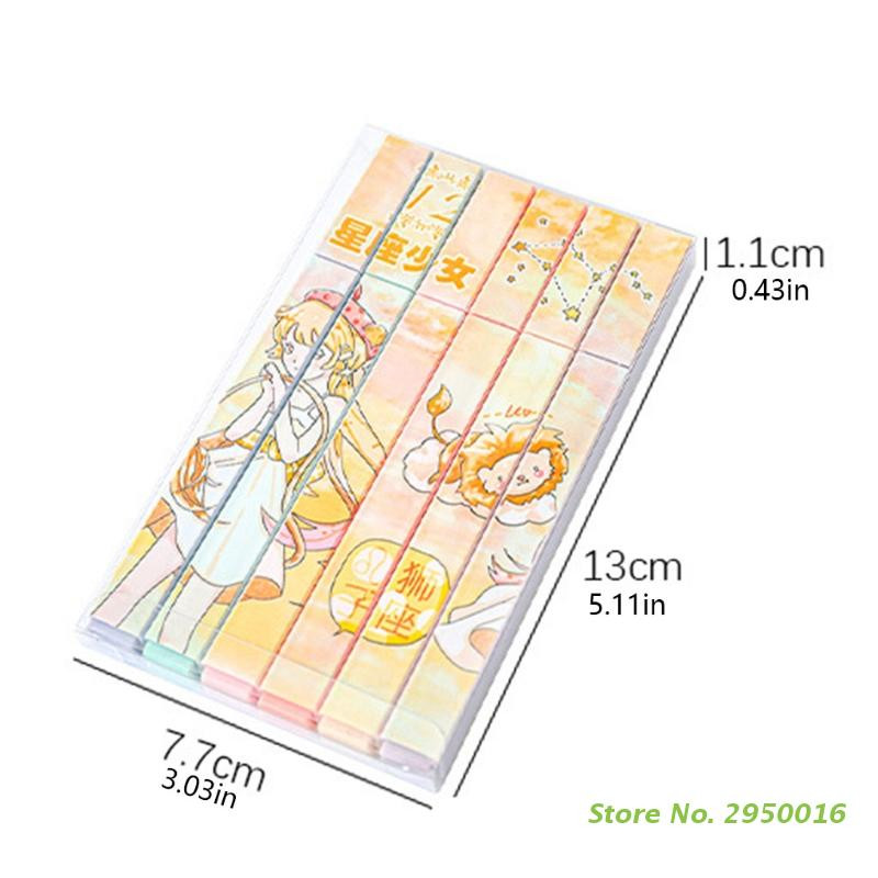 Set markera Constellation od 6 komada, šarene flomastere s vrhom dlijeta, brzo sušenje za djecu, odrasle, bojanje, bilježenje