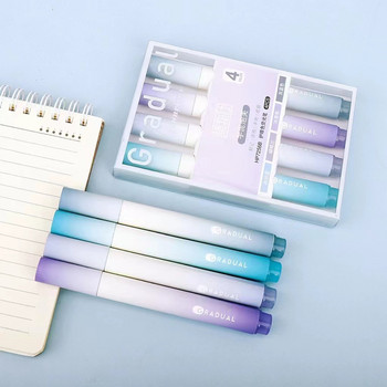Доста висок клас пастелни хайлайтери Комплект цветни маркери Kawaii Направи си сам фотоалбум Дневник Флуоресцентна писалка Студентски канцеларски материали