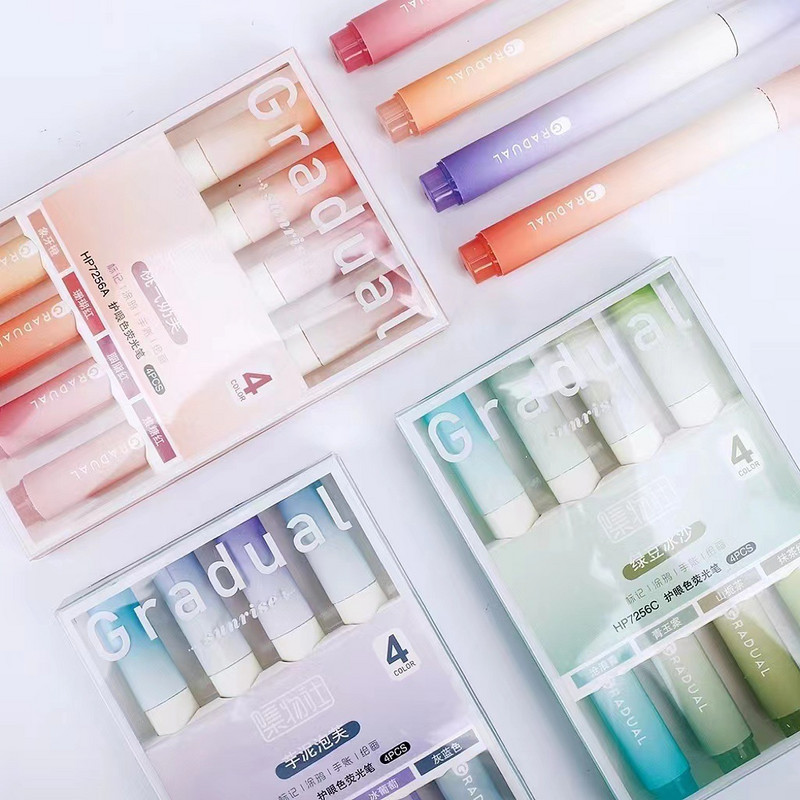 Destul de high-end Pastel Highlighter Set colorat Kawaii Marker Pen DIY Album foto Jurnal Pix fluorescent Papetărie pentru studenți