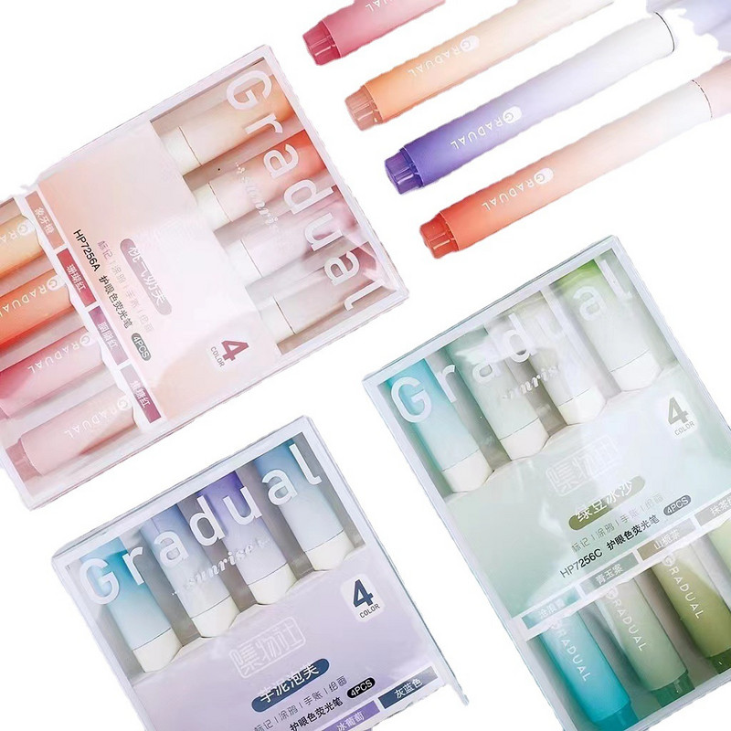 Destul de high-end Pastel Highlighter Set colorat Kawaii Marker Pen DIY Album foto Jurnal Pix fluorescent Papetărie pentru studenți