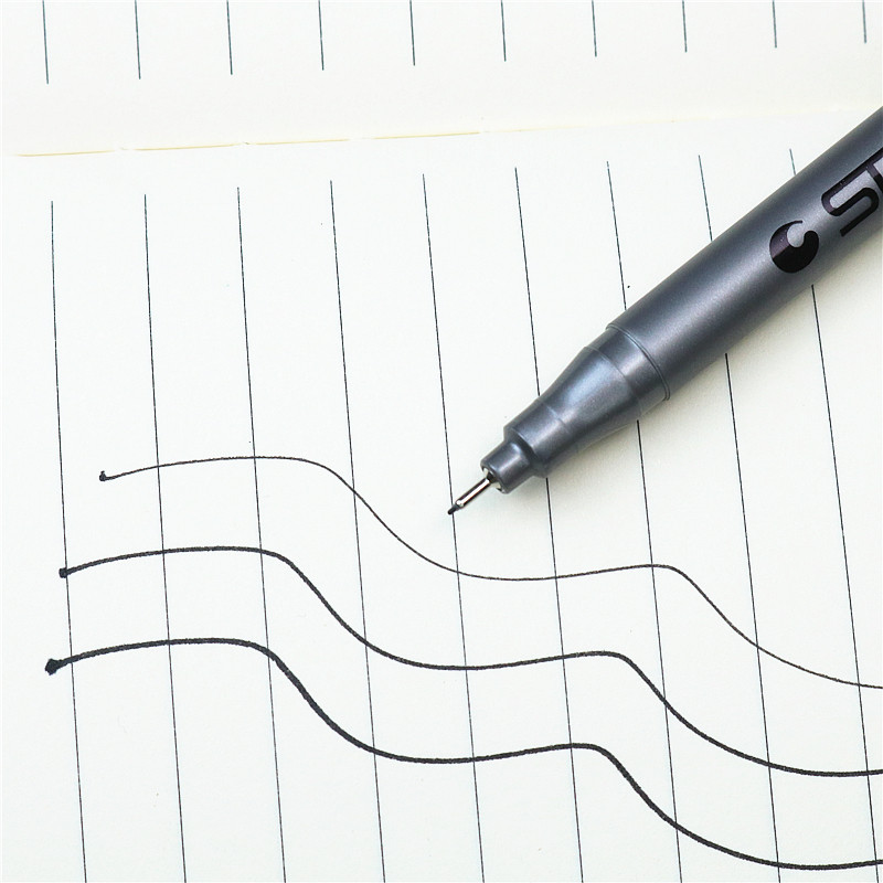 Marker pentru desen de linie artistică 0,05 0,1 0,2 0,3 0,4 0,5 0,6 0,8 8 buc./set Marker cu vârf din fibră neagră