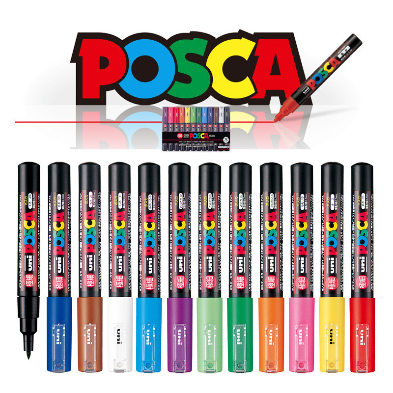Uni POSCA Marker Pen POP Pens PC-1M 0,7 mm vandens pagrindo rašalas Japan