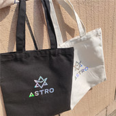 KPOP ASTRO Εκτύπωση λέιζερ Τσάντες καμβά Τσάντες ώμου Shopper Τσάντες ώμου Μεγάλες γυναικείες τσάντες Shopping Tote Casual Bag