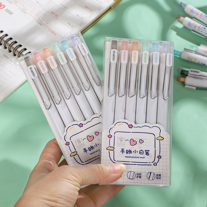 6 τμχ 0,6mm/1,0mm Δημιουργικό περιοδικό Μαρκαδόροι Υλικό Τέχνης DIY Scrapbooking Γραφική ύλη Φοιτητής Μαρκαδόρο σχεδίασης Προμήθειες γραφής