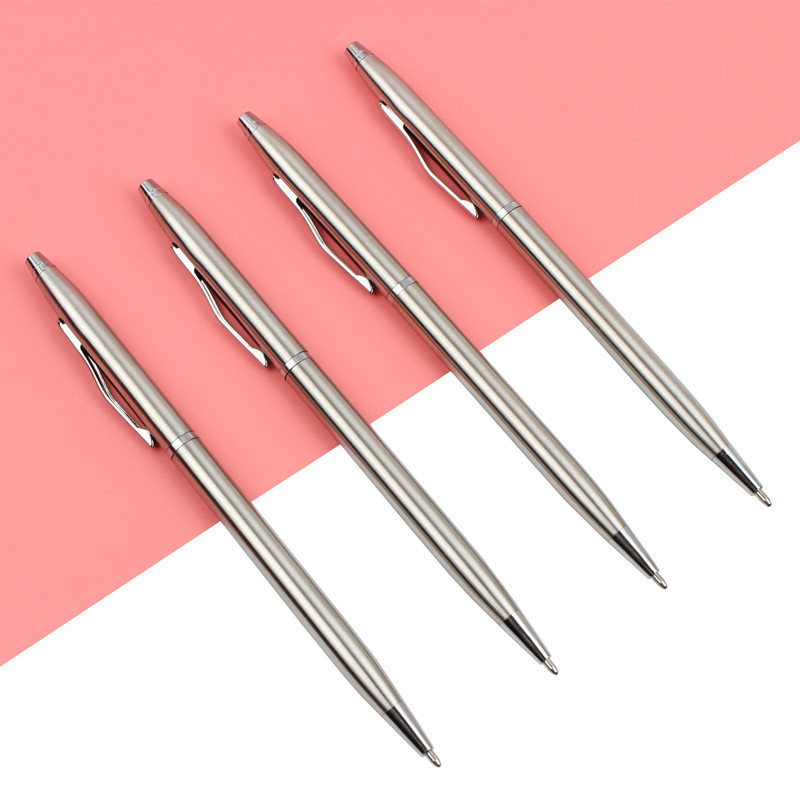 5PCS Metalna kemijska olovka s plavom crnom tintom Luksuzna prilagođena reklamna kemijska olovka za školski poklon set za studente Uredski pribor