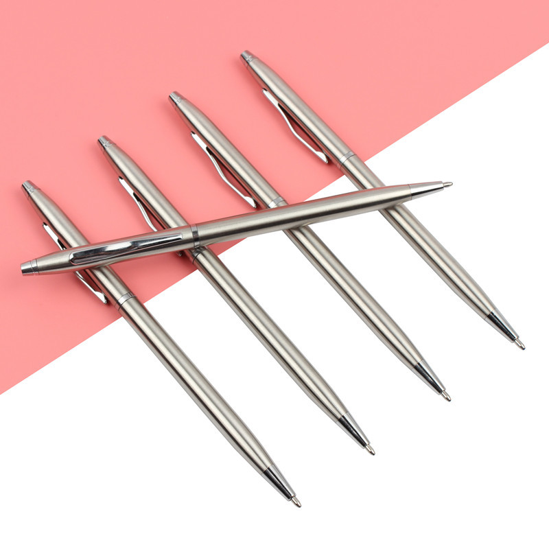 5PCS Metalna kemijska olovka s plavom crnom tintom Luksuzna prilagođena reklamna kemijska olovka za školski poklon set za studente Uredski pribor