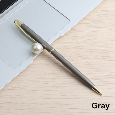 1PCS GENKKY Pixuri din metal Kawaii colorate cu perle pixuri cadou pentru rechizite școlare Pixuri rotative Boligrafos