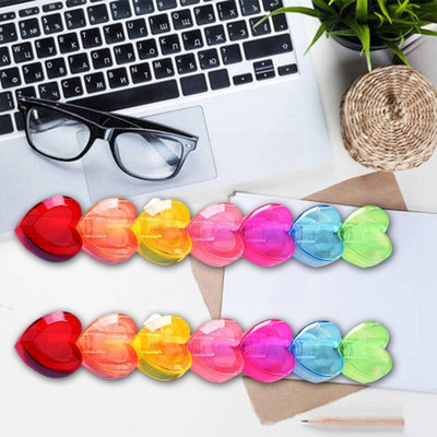 6 σε 1 χαριτωμένα κινούμενα σχέδια Highlighter Heart and Shape Σχολικά έγχρωμα προμήθειες Μαθητές δείκτες Rainbow Fluorescent Bear R5w5