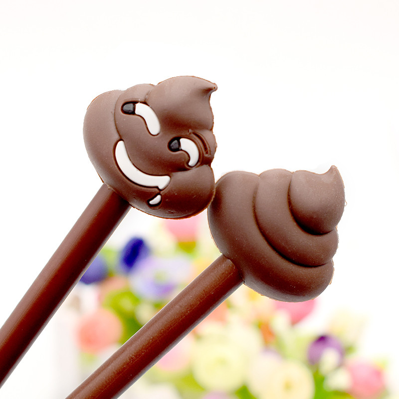 3PCS. Slatke Poo Design Gel olovke Kreativni crtani učenici Stacionarni Smiješne gel tintne olovke Školski uredski materijal Pokloni