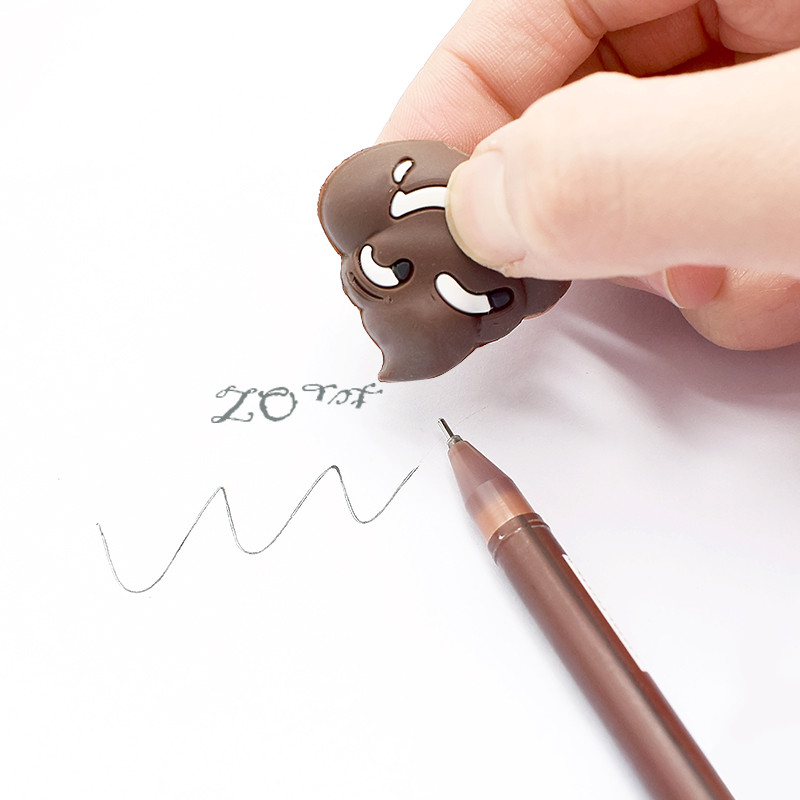 3PCS. Slatke Poo Design Gel olovke Kreativni crtani učenici Stacionarni Smiješne gel tintne olovke Školski uredski materijal Pokloni