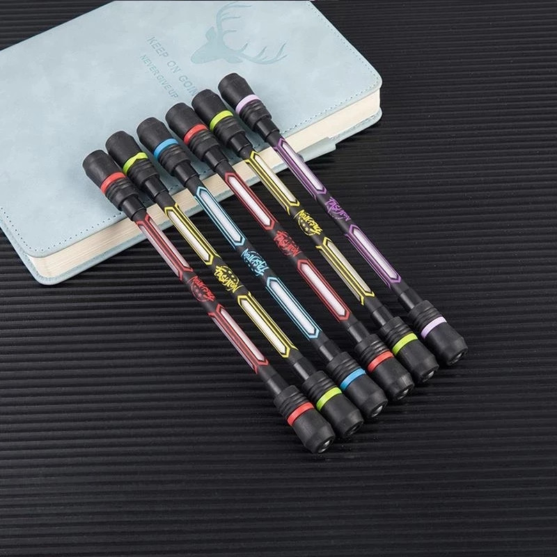 4 bucăți stilou rotativ creativ, manual, antiderapant, jucărie, eliberare presiune, elevi, copii, pix rotativ fix pentru scris, articole de papetărie