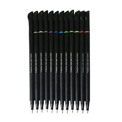 12 цвята химикалки за планиране на дневници Цветни химикалки Fine Point Markers Химикалки за рисуване с фини връхчета Porous Fineliner Pen Офис ученически пособия