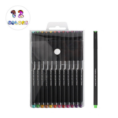 Olovke za planiranje dnevnika u 12 boja Olovke u boji Fini markeri Olovke za crtanje s finim vrhom Porozna olovka Fineliner Uredski školski pribor