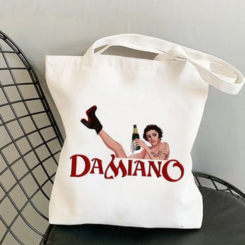 2021 Shopper Damiano David Maneskin Τσάντα Harajuku Γυναικεία Τσάντα αγορών Καμβάς Τσάντα Shopper Τσάντα για κορίτσι Τσάντα Tote Bag Shoulder Lady Bag