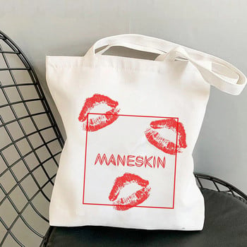 2021 Shopper Damiano David Maneskin Τσάντα Harajuku Γυναικεία Τσάντα αγορών Καμβάς Τσάντα Shopper Τσάντα για κορίτσι Τσάντα Tote Bag Shoulder Lady Bag