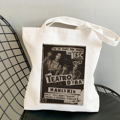 2021. Shopper Damiano David Maneskin torba Harajuku ženska torba za kupnju Platnena torba za kupovinu torba za djevojke Torba torba Ženska torba na rame