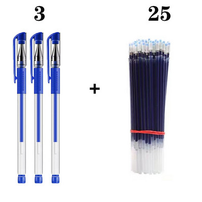 Paket gel olovke Ručke neutralne olovke Štap za punjenje 0,5 mm vrh metka Crnoplava Hemijska kemijska olovka s crvenom tintom Olovka za potpisivanje Uredski pribor za studente