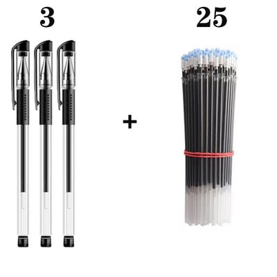 Paket gel olovke Ručke neutralne olovke Štap za punjenje 0,5 mm vrh metka Crnoplava Hemijska kemijska olovka s crvenom tintom Olovka za potpisivanje Uredski pribor za studente