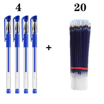 Paket gel olovke Ručke neutralne olovke Štap za punjenje 0,5 mm vrh metka Crnoplava Hemijska kemijska olovka s crvenom tintom Olovka za potpisivanje Uredski pribor za studente